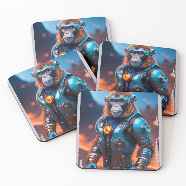 Item preview, Iron Man | Blue Eyes Ape | Cyberpunk Monkey Collection designed and sold by monkeybusiness.pt.