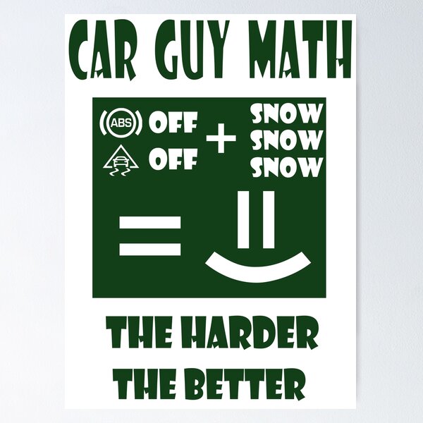 Item preview, Car Guy Math "snow fun" designed and sold by Dziabacz13.