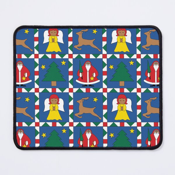 Item preview, Christmas Patchwork on Blue designed and sold by VintageStyle.
