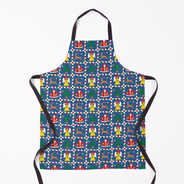 Item preview, Christmas Patchwork on Blue designed and sold by VintageStyle.