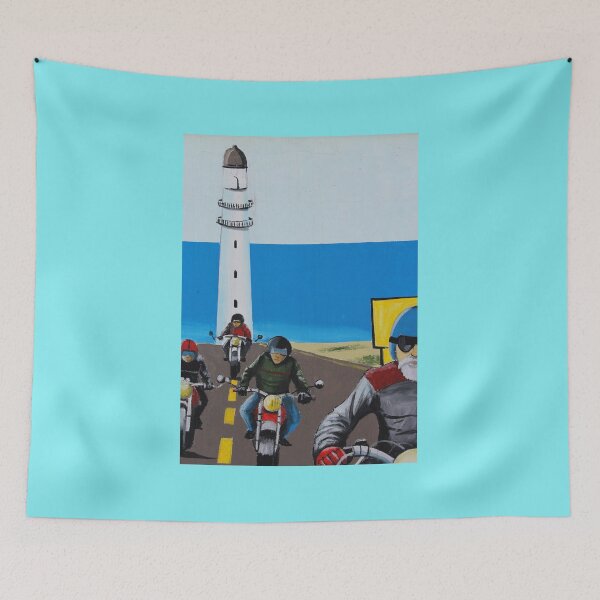 Item preview, Biker Tour Mural Ibiza Vertical designed and sold by eddiebarronshop.