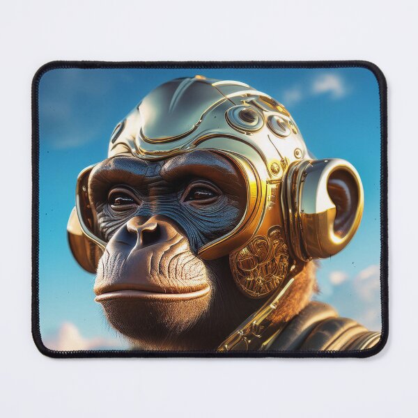 Item preview, Golden Armor | Chrome Ape | Cyberpunk Monkey Collection designed and sold by monkeybusiness.pt.