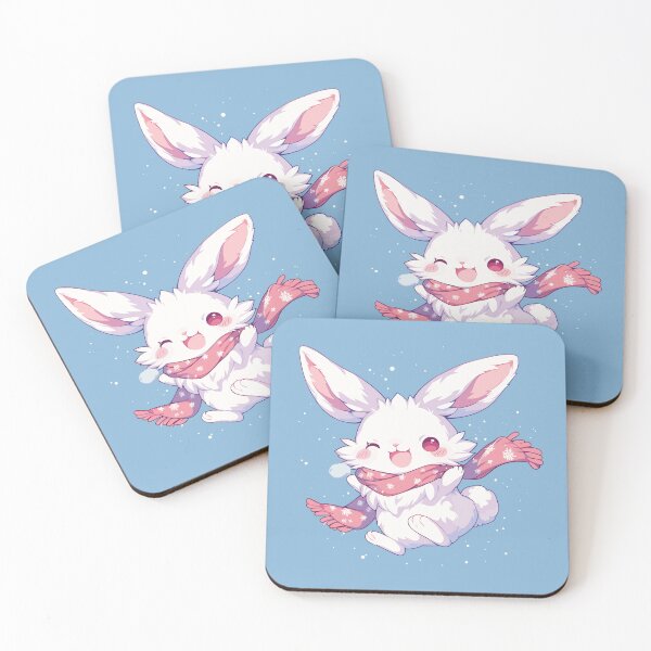 Item preview, Cute bunny playing in the snow designed and sold by etherElric.