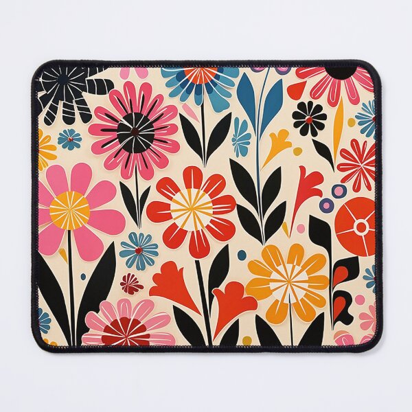 Item preview, Mary Blair Inspired Happy Flower Garden designed and sold by Offset Vinyl Film.