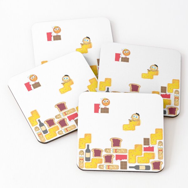 Item preview, French Happy Hour Tetris with a side of sweets designed and sold by thecookiemousse.