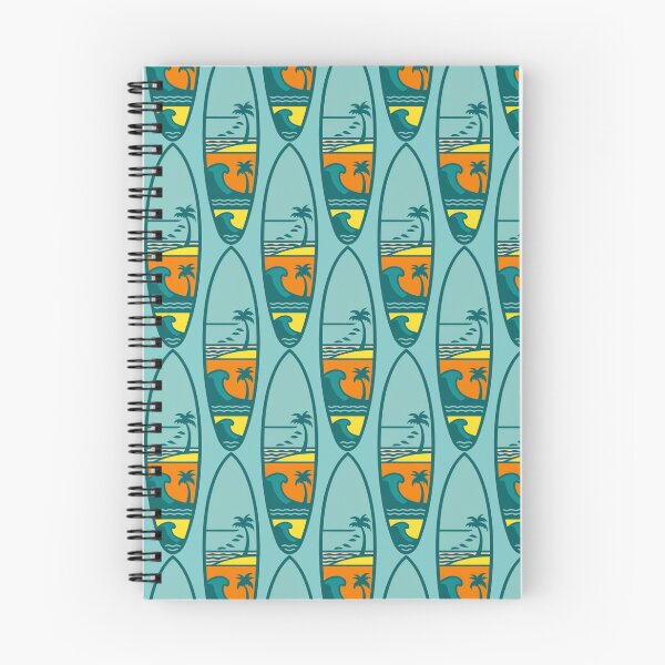 Item preview, Sunset Waves and Palm Trees – Vintage Surfboard Design designed and sold by Tuczykson.