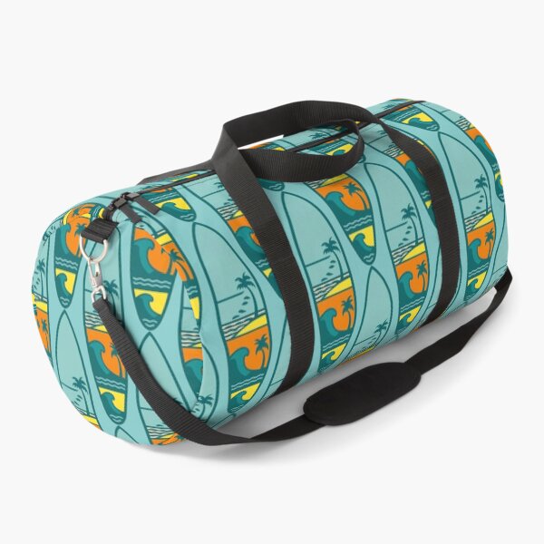 Item preview, Sunset Waves and Palm Trees – Vintage Surfboard Design designed and sold by Tuczykson.