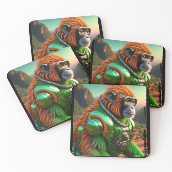 Item preview, Frog | Orange and Green Ape | Cyberpunk Monkey Collection designed and sold by monkeybusiness.pt.