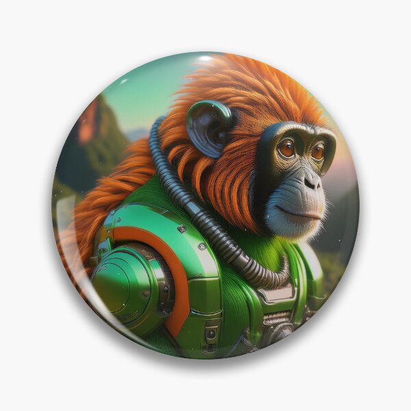 Item preview, Frog | Orange and Green Ape | Cyberpunk Monkey Collection designed and sold by monkeybusiness.pt.