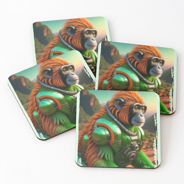 Item preview, Frog | Orange and Green Ape | Cyberpunk Monkey Collection designed and sold by monkeybusiness.pt.