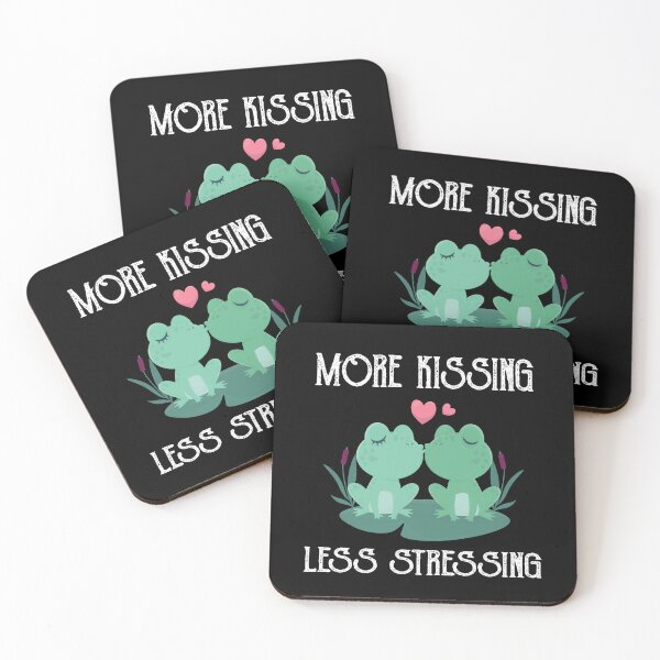 Item preview, More kissing less stressing funny saying relaxation designed and sold by Endo Designs - cause Love and Life matters.