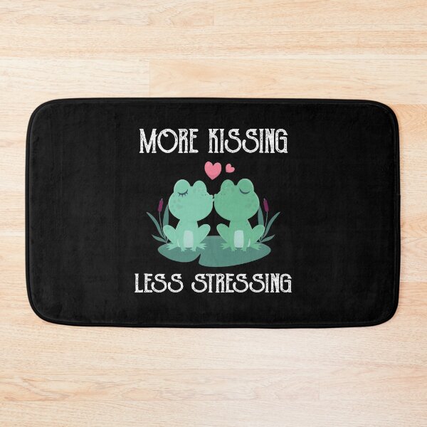 Item preview, More kissing less stressing funny saying relaxation designed and sold by Endo Designs - cause Love and Life matters.