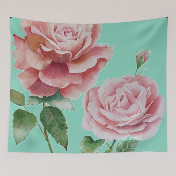 Item preview, Watercolor Roses floral painting botanical artwork designed and sold by Yarlseri.