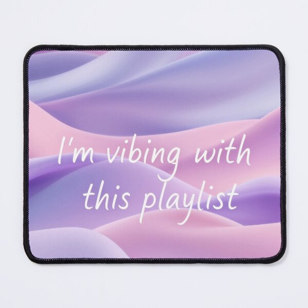 Item preview, I’m Vibing with This Playlist: A Chill 3D Abstract Background with Smooth Waves and Soft Gradients, showcasing "I’m vibing with this playlist" for music-related projects. designed and sold by AlwaysHome.
