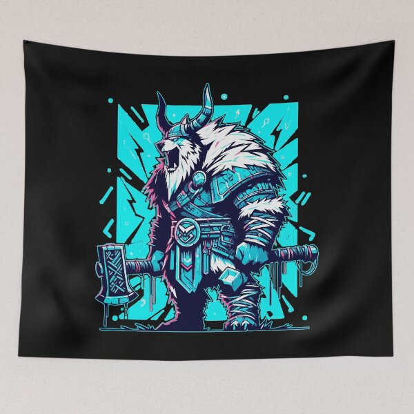 Item preview, Viking Bear Berserker Warrior Street Art designed and sold by TomFrontierArt.