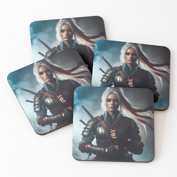 Item preview, White Haired Warrior Woman designed and sold by GalleryBrisArt.