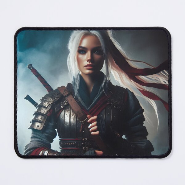 Item preview, White Haired Warrior Woman designed and sold by GalleryBrisArt.