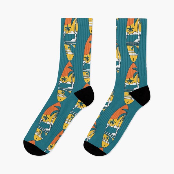 Item preview, Sunset Palms and Waves – Retro Surfboard Vibe designed and sold by Tuczykson.