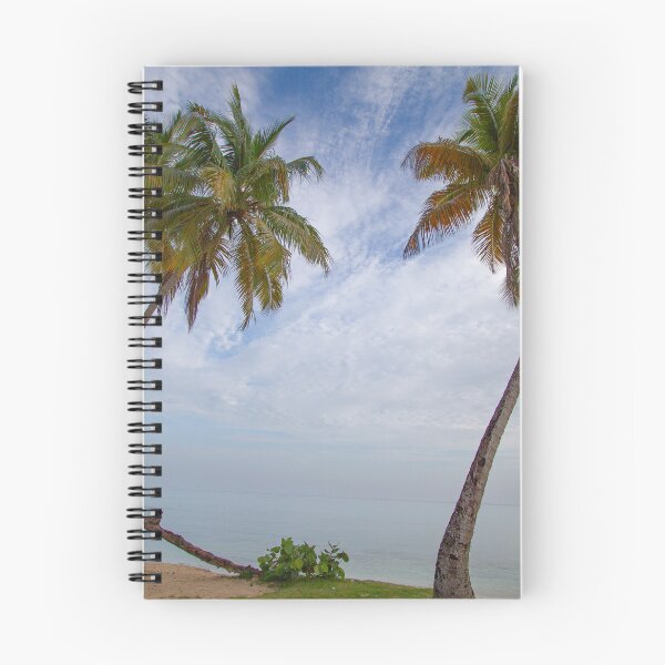 Item preview, Tall palm trees sway gently over a sandy beach, with a calm ocean  designed and sold by EyezWatchin.
