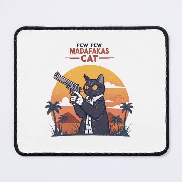 Item preview, Pew Pew Madafakas Cat Funny Meme Design | Cute Gun-Toting Cat Art designed and sold by Colorful-Garden.