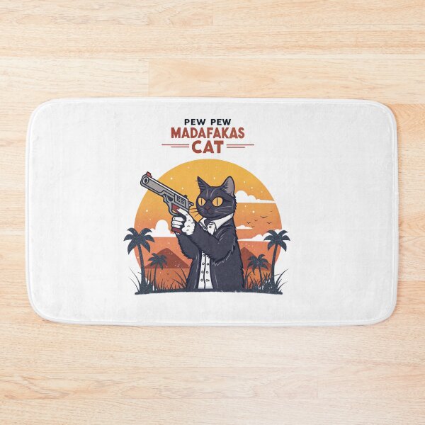 Item preview, Pew Pew Madafakas Cat Funny Meme Design | Cute Gun-Toting Cat Art designed and sold by Colorful-Garden.