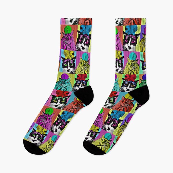 Item preview, Andy Warhol style Kitty Cats designed and sold by PatWArt.