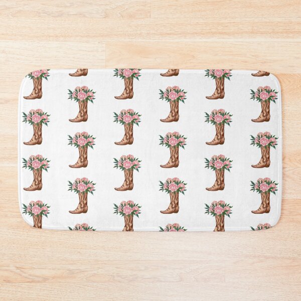 Item preview, Cowboy Boot with Pink Flowers designed and sold by Brianna McGill.