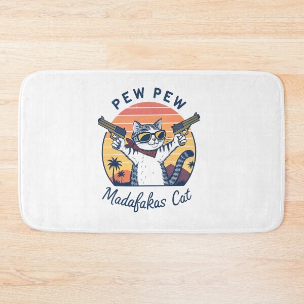 Item preview, Pew Pew Madafakas Cat Funny Meme Design | Cute Gun-Toting Cat Art designed and sold by Colorful-Garden.