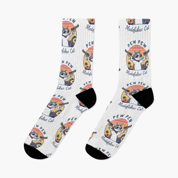 Item preview, Pew Pew Madafakas Cat Funny Meme Design | Cute Gun-Toting Cat Art designed and sold by Colorful-Garden.