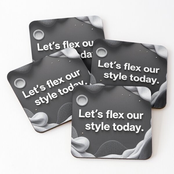 Item preview, Let’s Flex Our Style Today: A Stylish 3D Background with Chic Textures and Trendy Colors, incorporating "Let’s flex our style today" for fashion branding. designed and sold by AlwaysHome.