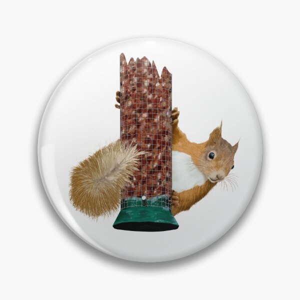 Item preview, WHAT? - CUTE RED SQUIRREL ON BIRD FEEDER designed and sold by Danicus666.