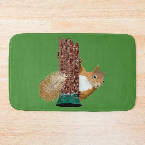 Item preview, WHAT? - CUTE RED SQUIRREL ON BIRD FEEDER designed and sold by Danicus666.