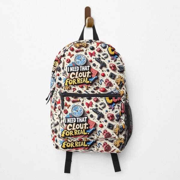 Item preview, I Need That Clout, for Real: A Trendy 3D Pattern with Bold Typography and Street Art Elements, showcasing "I need that clout, for real" for social media campaigns. designed and sold by AlwaysHome.