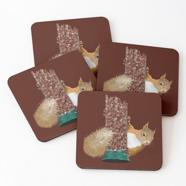 Item preview, WHAT? - CUTE RED SQUIRREL ON BIRD FEEDER designed and sold by Danicus666.