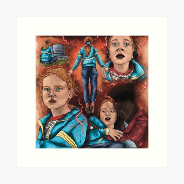 Artikel-Vorschau von Stranger Things – Max rennt den Hügel hinauf – Collage, designt und verkauft von pmdesigns-.