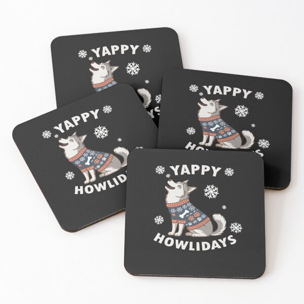 Item preview, Husky Yappy Howlidays Funny Siberian Husky Dog Christmas designed and sold by Cute & Sassy Custom Gifting Boutiques.