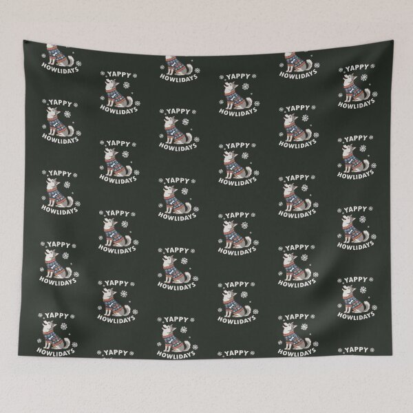 Item preview, Husky Yappy Howlidays Funny Siberian Husky Dog Christmas designed and sold by tamdevo1.