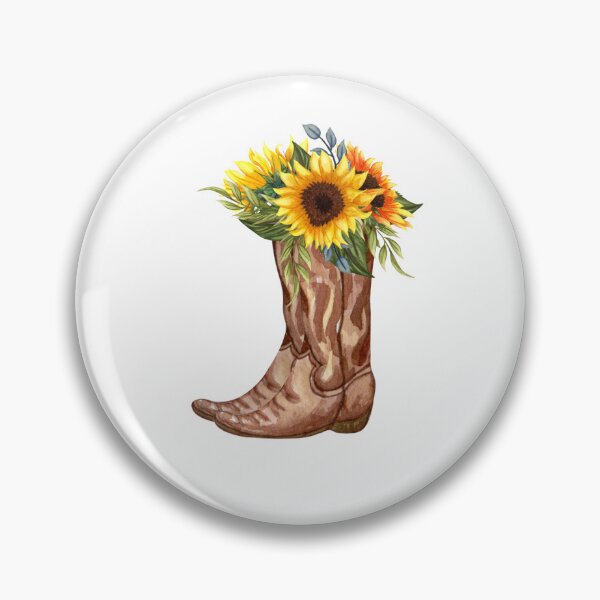 Item preview, Cowboy Boot with Sunflowers  designed and sold by Brianna McGill.