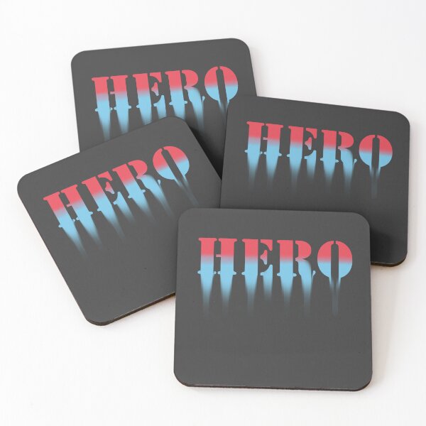 Item preview, Abstract red-blue flying Hero quote  designed and sold by Wish Design.