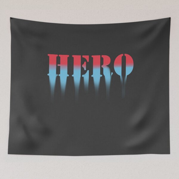 Item preview, Abstract red-blue flying Hero quote  designed and sold by Wish Design.