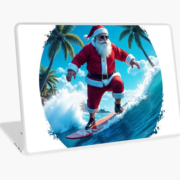 Item preview, Cool Santa Surfing designed and sold by inkadventure.