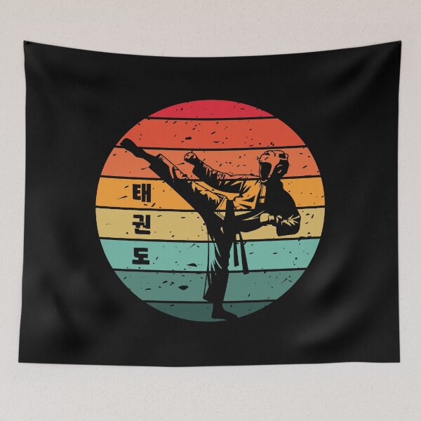 Item preview, Taekwondo 태권도 - 80s Retro Sunset  designed and sold by neonwaverunner.