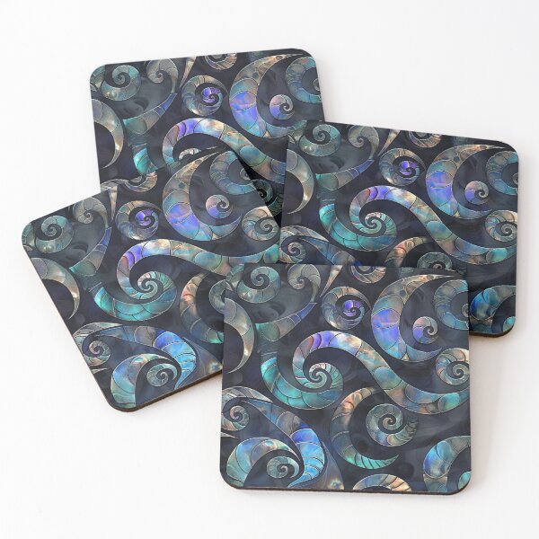 Item preview, New Zealand Māori Paua Pattern Koru Design 53 designed and sold by GrinGalore.