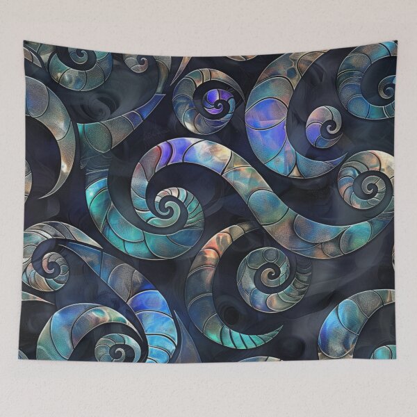 Artikelvorschau, Neuseeland Māori Paua Muster Koru Design 53 entworfen und verkauft von GrinGalore.
