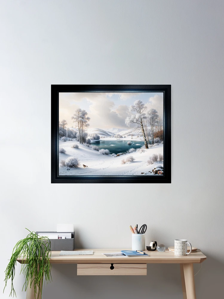 Discover The Majestic Beauty Of A Winter Wonderland Snowscape AI Concept Art by Xzendor7 2 Discover The Majestic Beauty Of A Winter Wonderland Snowscape Enchanting AI Concept Art by Xzendor7 Wall Decor Poster Art Print