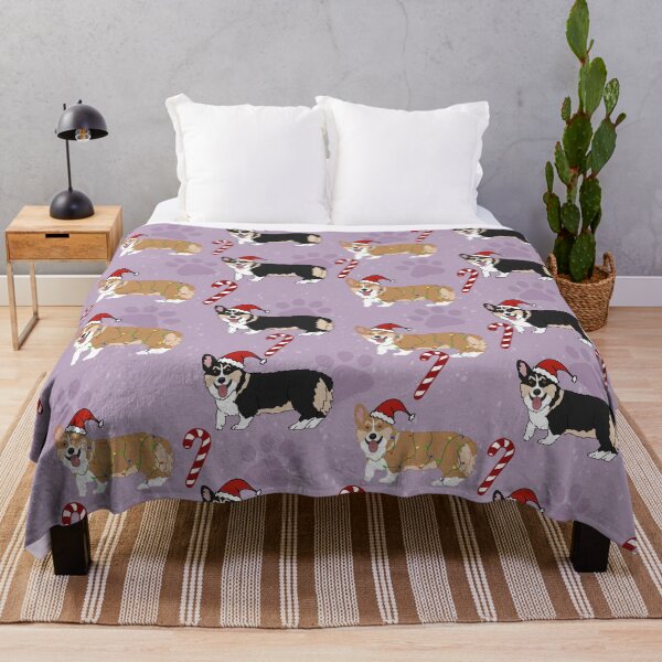 Item preview, Purple Christmas Corgi Pattern designed and sold by KantstandyaC.
