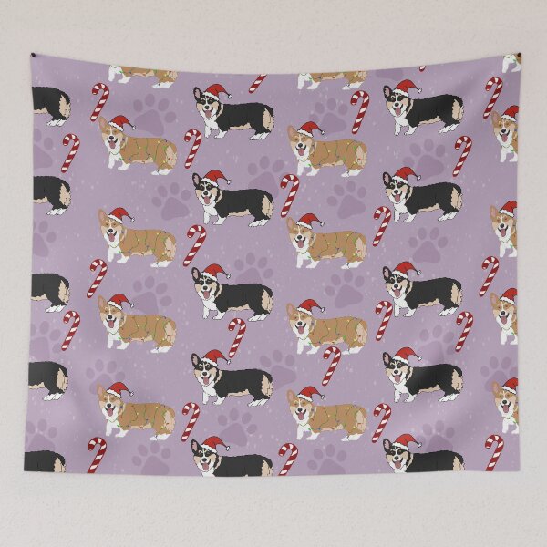 Item preview, Purple Christmas Corgi Pattern designed and sold by KantstandyaC.