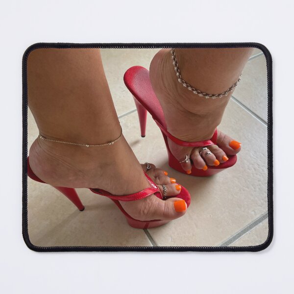 Item preview, Red platform fliflops designed and sold by AuxpiedsdemaDo.