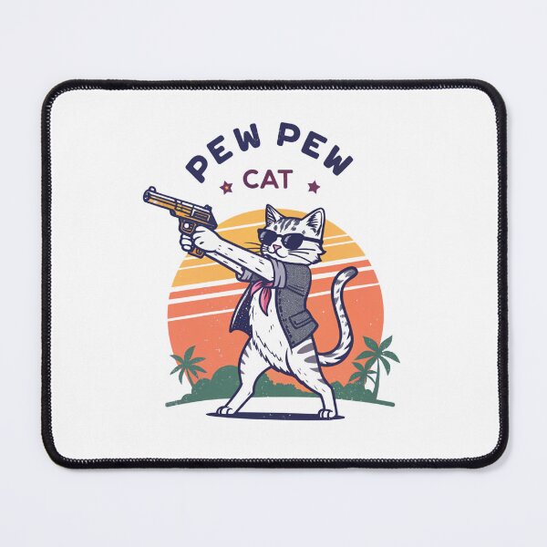 Item preview, Pew Pew Madafakas Cat Funny Meme Design | Cute Gun-Toting Cat Art designed and sold by Colorful-Garden.