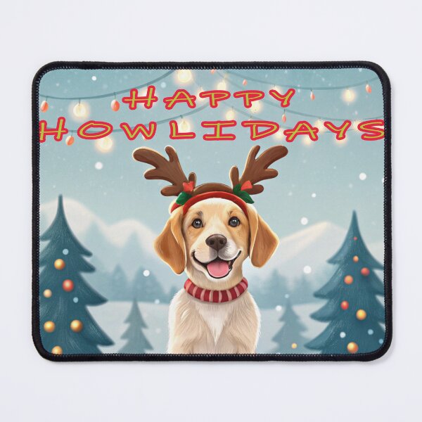 Item preview, Cute Happy HOWLidays, funny dog, cute dog, holiday - Holiday designed and sold by FeelGoodTee.